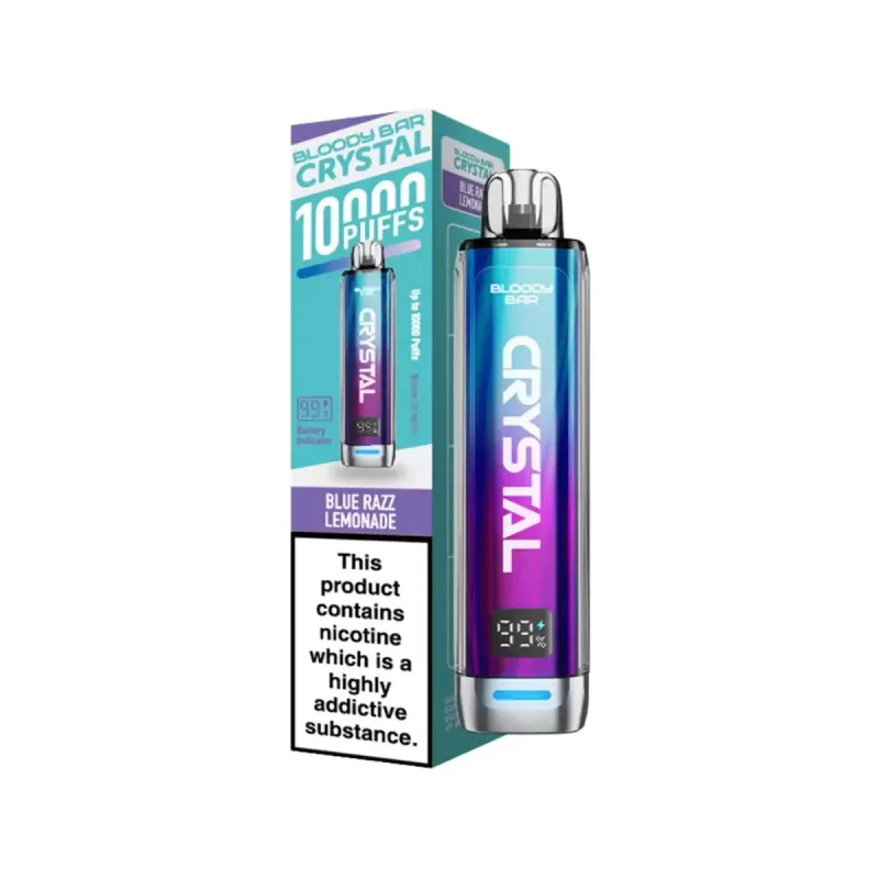 Bloody Bar Crystal 10000 Disposable Vape Kit Pack of 5 - Blue Razz Bear pack of 5 - Image 2