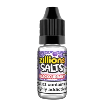 Zillions Salts Blackcurrant Nic Salt Vape Juice - 10 Pack - Strength 20mg