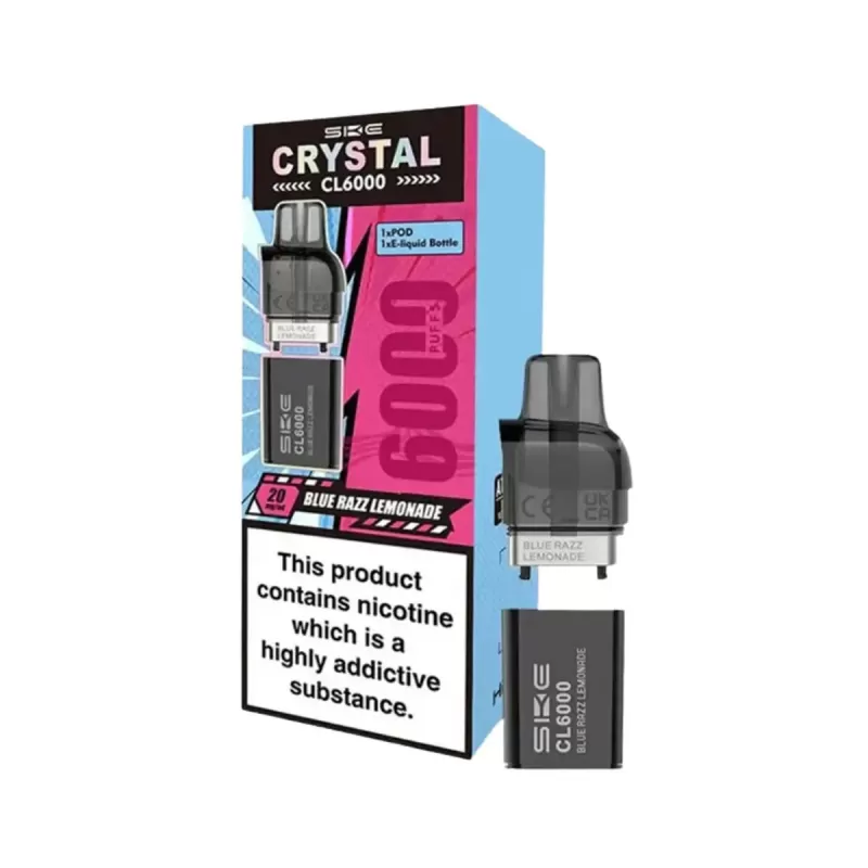 SKE Crystal CL6000 Prefilled Vape Pods - Strawberry Raspberry Cherry - Image 2