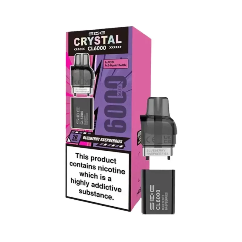 SKE Crystal CL6000 Prefilled Vape Pods - Blue Razz Lemonade - Image 3