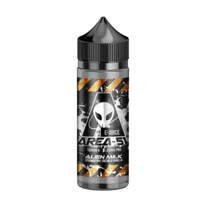Area 51 Alien Milk 100ml Shortfill E-Liquid - 1 x 18mg Koolada Shot