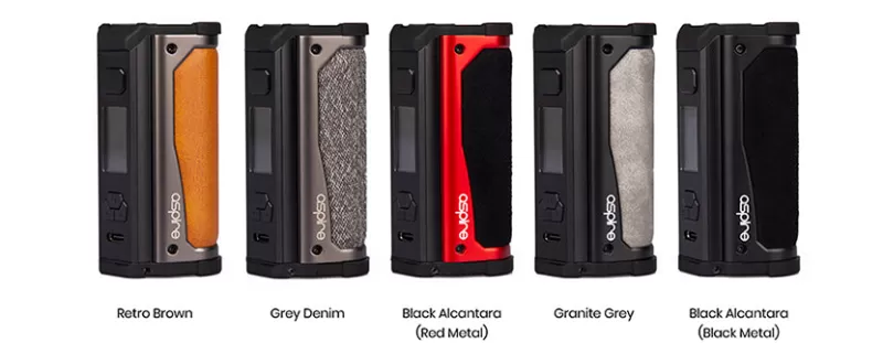 Aspire Rhea Box Mod 200W - Black Alcantara(Black Metal)