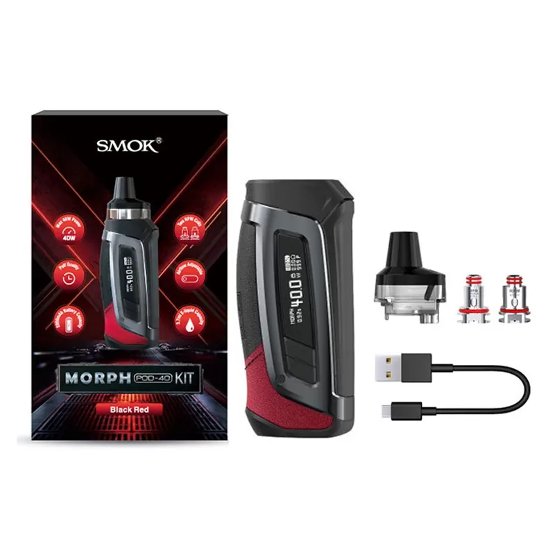 SMOK MORPH POD-40 40W Kit 2000mAh - Black Carbon Fiber - Image 3