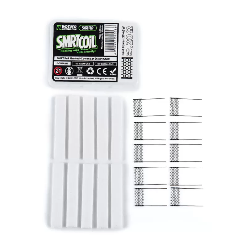 Wotofo SMRT PnP Meshed-Cotton Set Accessories Kit (10pcs/pack) - nexM Chill