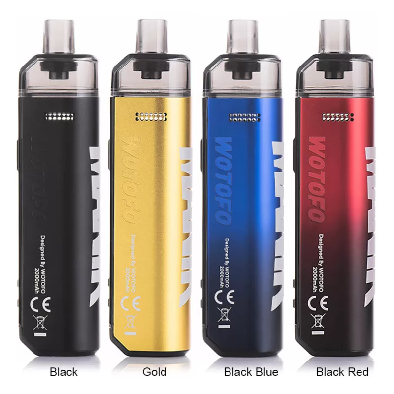 Wotofo SMRT Pod System Kit 80W 2000mAh - Black Blue / PNP Coils - Image 2