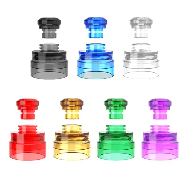 Yachtvape Claymore RDA Cap with Drip Tip - Transparent Amber
