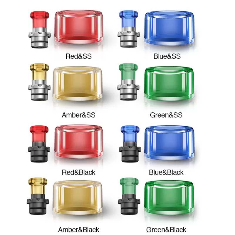 VXV Soulmate RTA Colorful Tube with 510 Drip Tip - Red&Black - Image 2