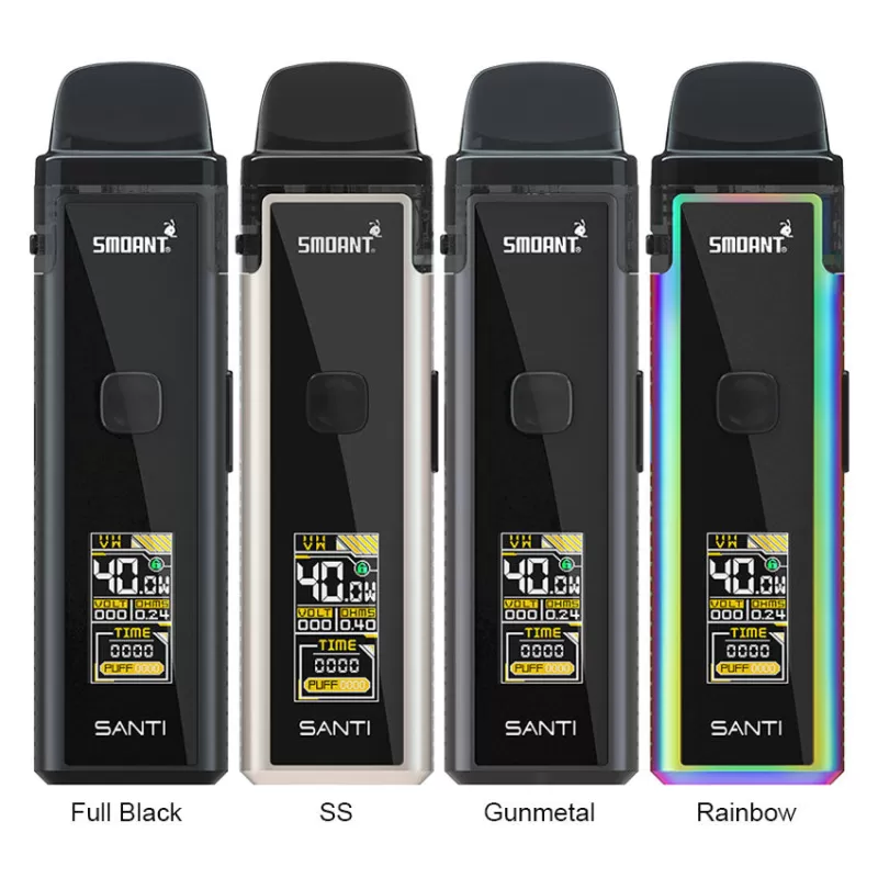 Smoant Santi 40W Pod Mod Kit 1100mAh - Full Black - Image 2