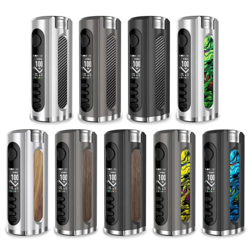 Lost Vape Grus Box Mod 100W - Gunmetal / Walnut Wood