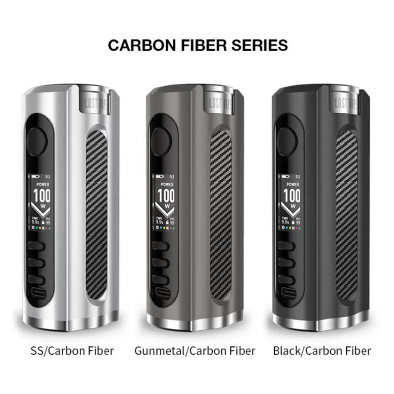Lost Vape Grus Box Mod 100W - Gunmetal / Walnut Wood - Image 2