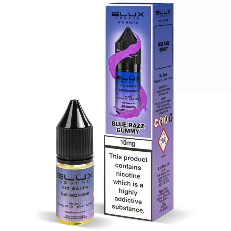 Blue Razz Gummy Nic Salt E-Liquid by Elux Legend - 20mg