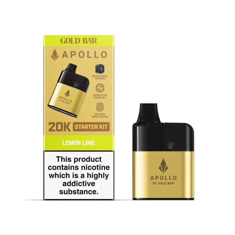 Gold Bar Apollo 20k Pod Kit - Sour Apple Kit - Image 3