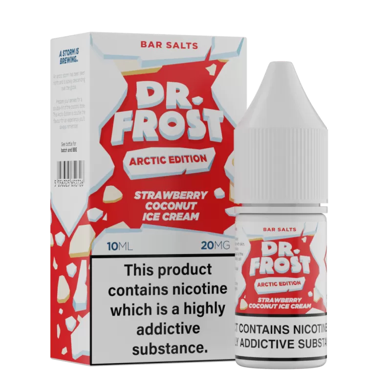 Dr Frost Arctic Edition Strawberry Coconut Ice Cream Nic Salt E-Liquid - 10 Pack - 20mg - Image 2