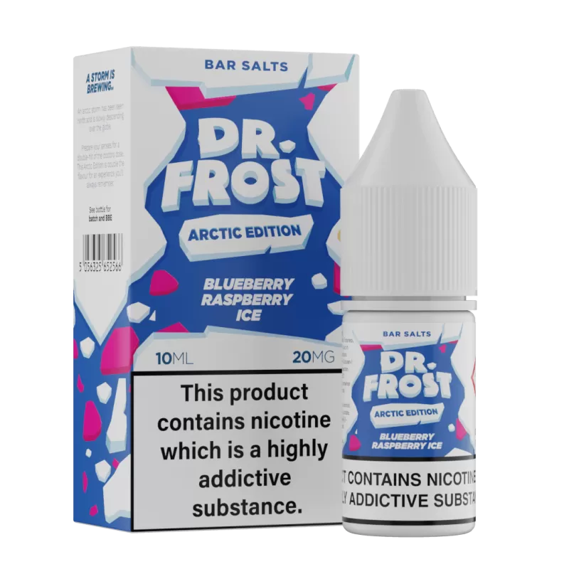 Dr Frost Arctic Edition Blueberry Raspberry Ice Nic Salt E-Liquid - 10 Pack - 10mg - Image 2