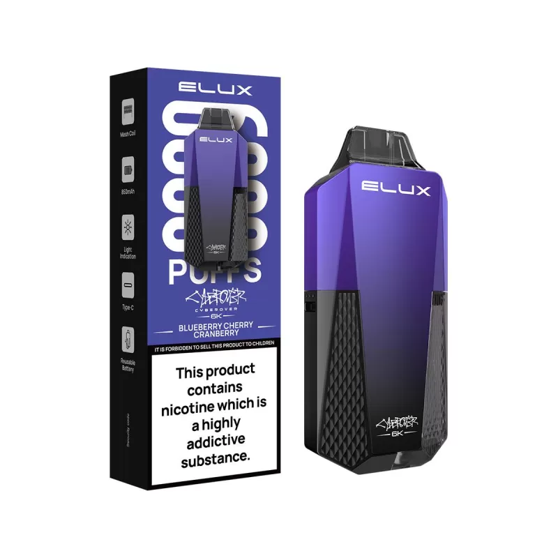 Elux Cyberover 6K Prefilled Pod Kit - Blueberry Cherry Cranberry - Image 2