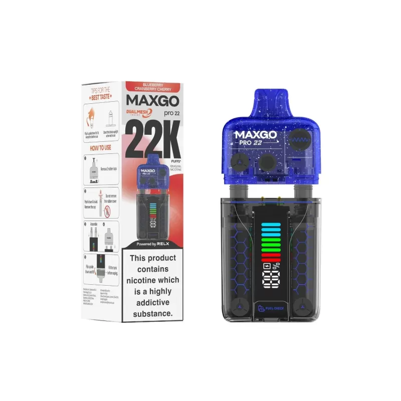 Relx MaxGo Pro 22000 Prefilled Pod Kit - 5 Pack (Expiry May 2026) - Cheery Sour Gummy Pack of 5 - Image 3