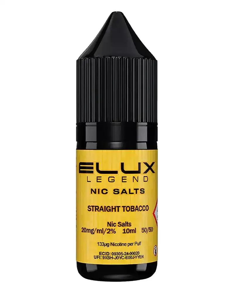 Elux Legend Straight Tobacco Nic Salt Vape Juice - 10mg