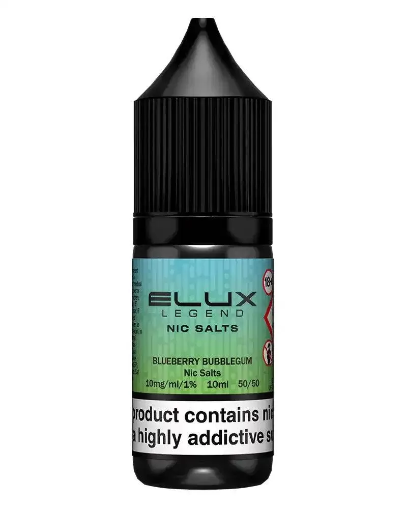 Elux Legend Blueberry Bubblegum Nic Salt Vape Juice - 10mg