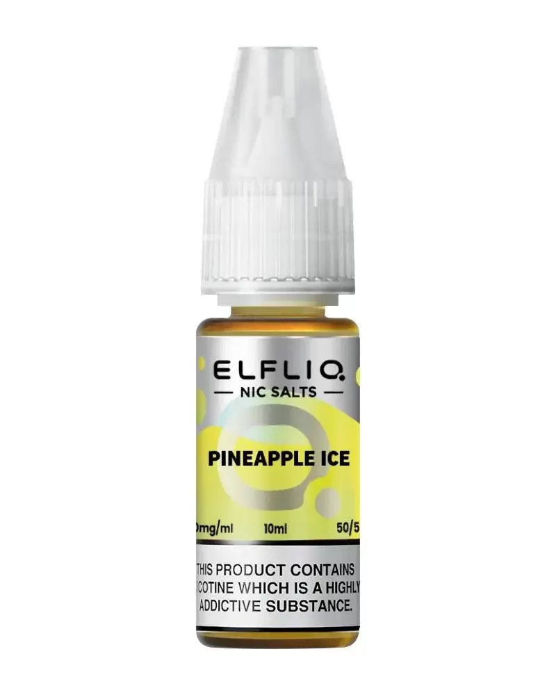 Elf Bar Elfliq Pineapple Ice Nic Salt Vape Juice - Strength 10mg