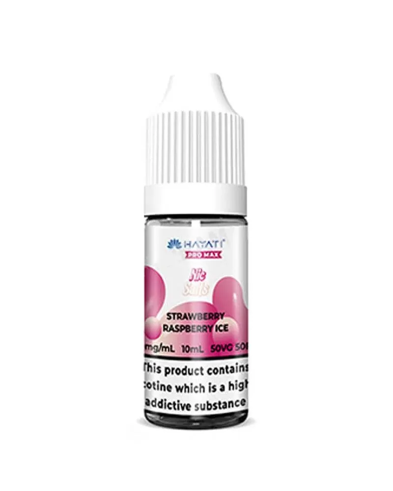 Hayati Pro Max Strawberry Raspberry Ice Nic Salt Vape Juice - 10mg
