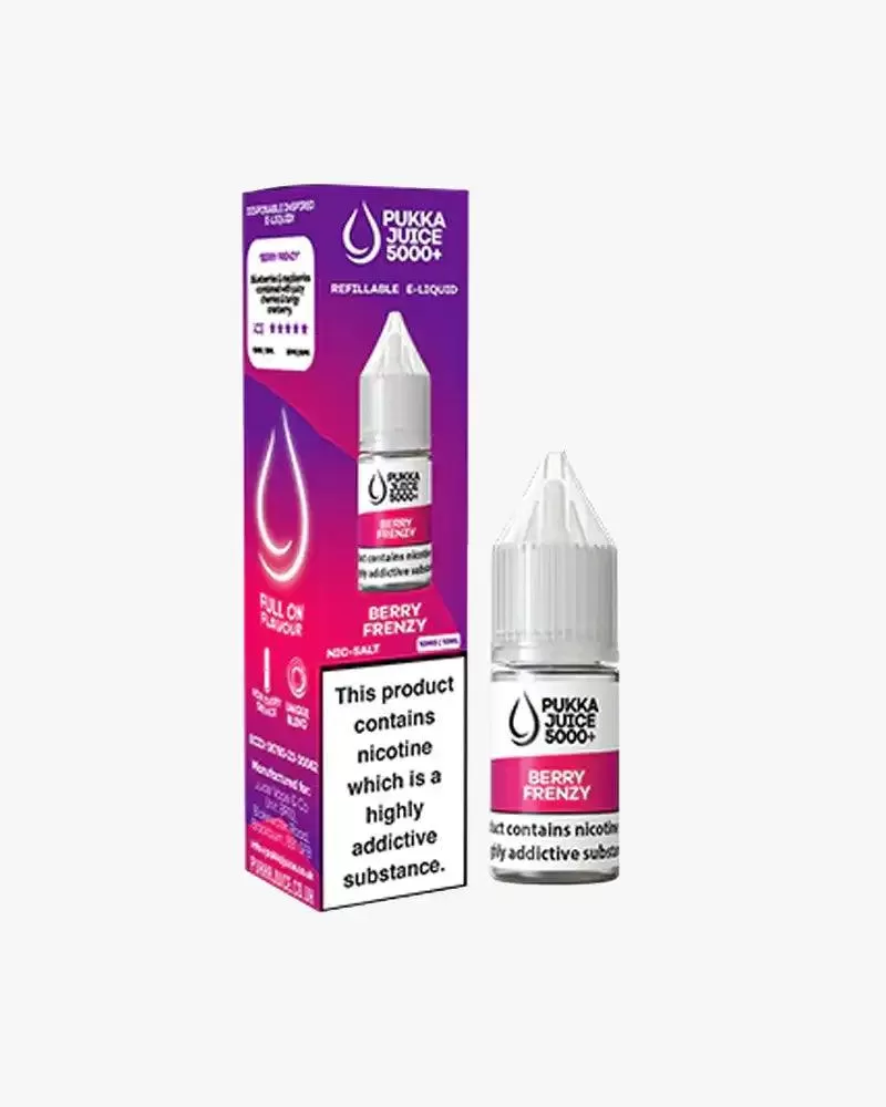 Pukka Juice 5000+ Nic Salt E-Liquids - 10 Pack - 10mg / Black Razz Breeze - Image 3