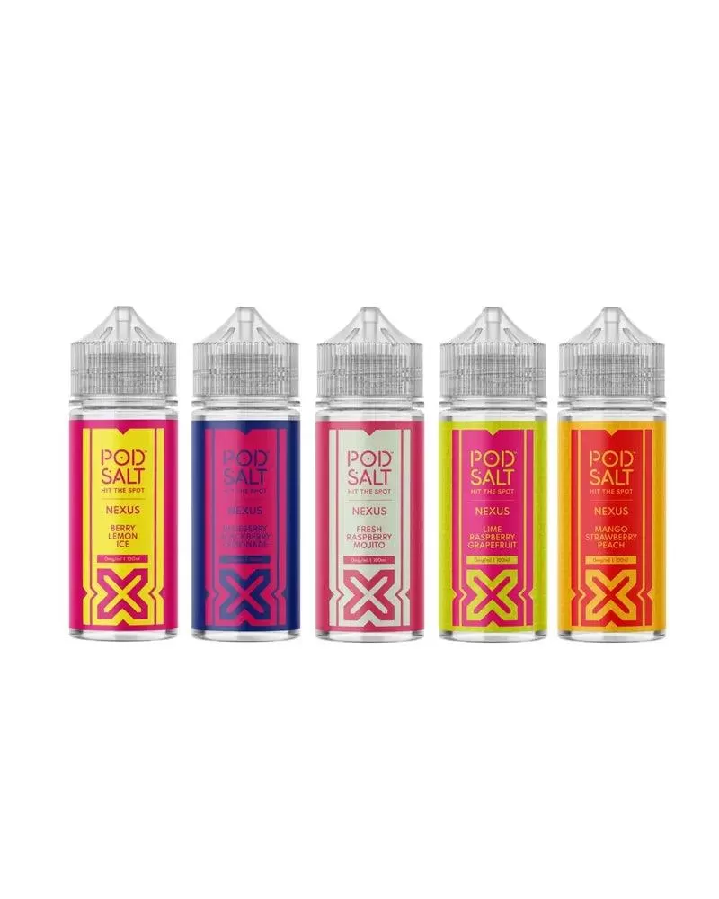 Pod Salt Nexus 100ml Shortfill E-Liquids - White Grape Cucumber Apple
