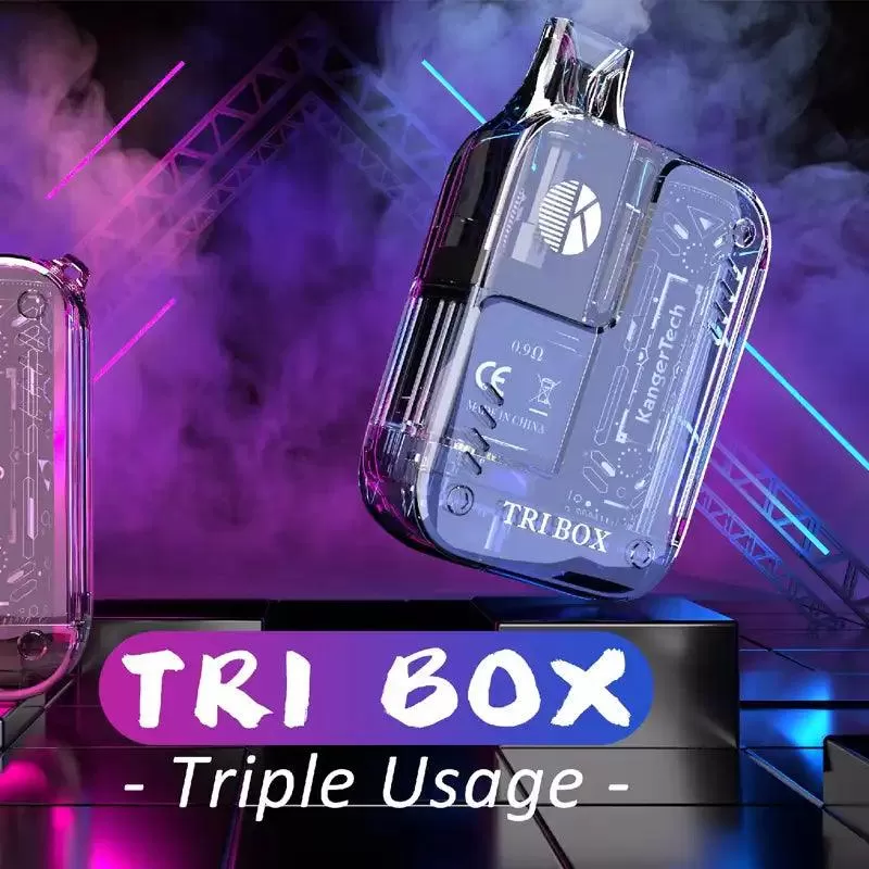 Kangertech Tri Box Pod kit - Vapourdeal - Translucent Clear - Image 2