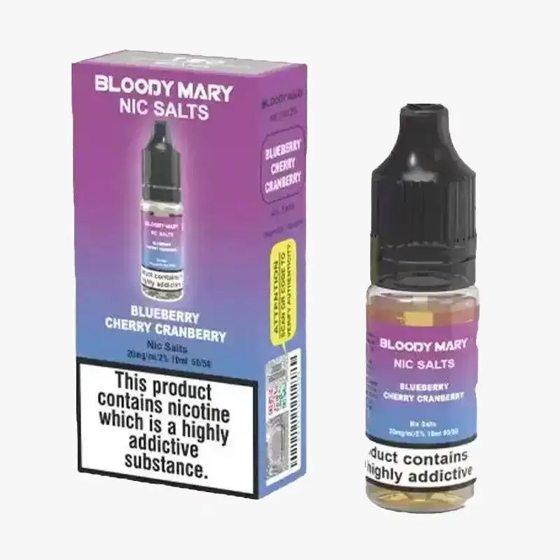 Bloody Mary BM5000 Nic Salt Vape Juice - Pack of 10 - Blueberry Sour Raspberry / 10mg - Image 3