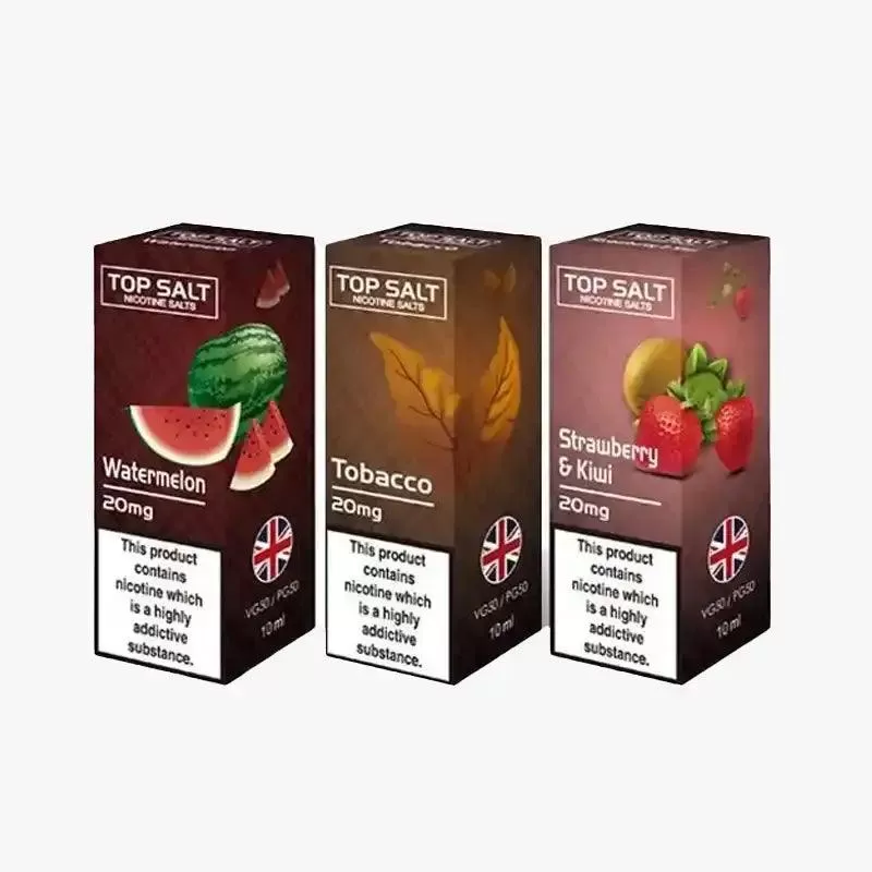 Top Salt Nic Salt E-Liquid - Pack of 10 - Black Jack / Strength 10mg