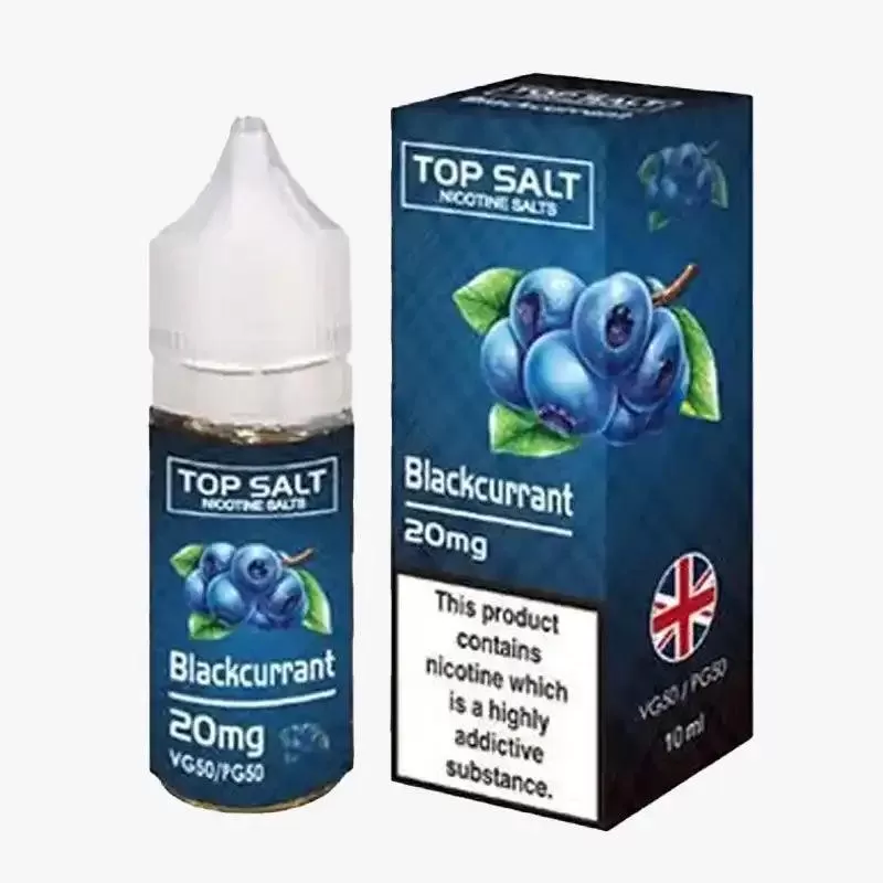 Top Salt Nic Salt E-Liquid - Pack of 10 - Black Jack / Strength 10mg - Image 2