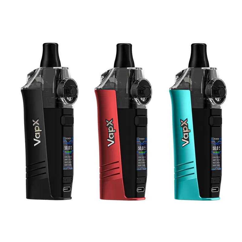 VapX Geyser S Pod Kit 3.2ml 1500mAh - Charcoal Black - Image 2