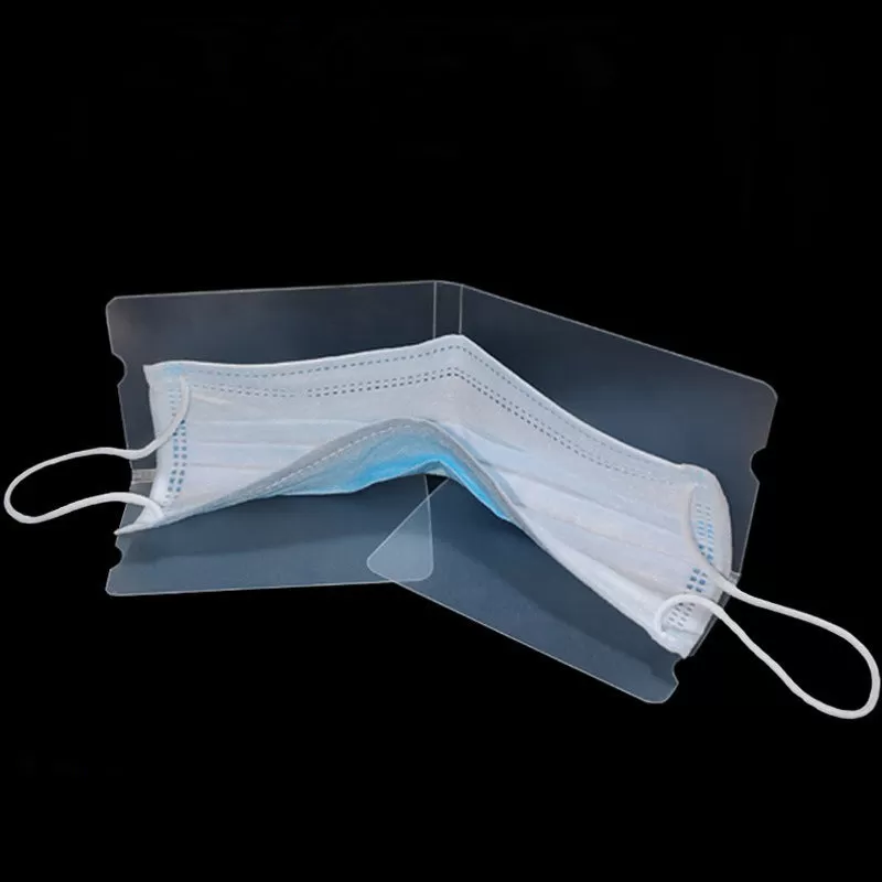 Folding Face Mask Storage Holder Clip 100pcs-pack - Transparent