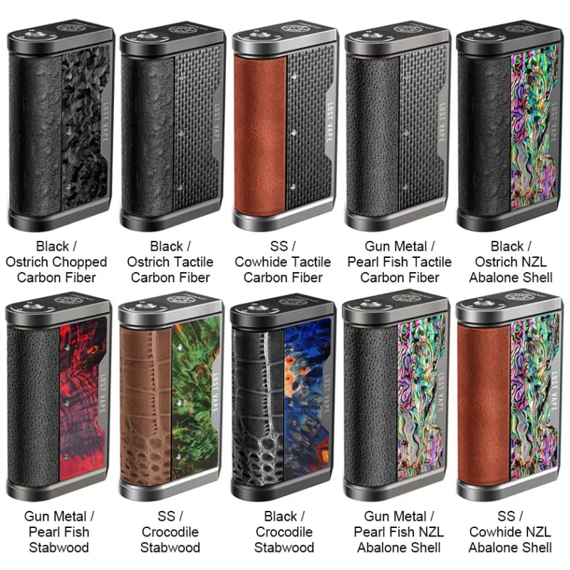Lost Vape Centaurus DNA 250C Box Mod 200W - Blue/Embossing/Tactile Carbon Fiber