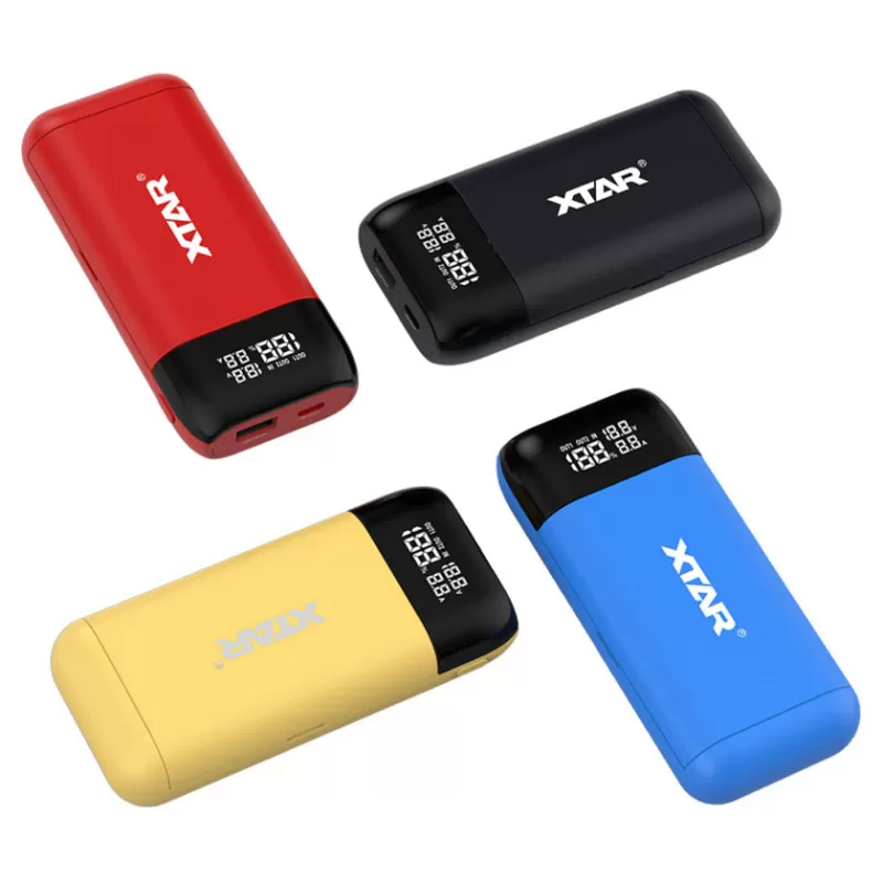 XTAR PB2S Portable Dual-Role 2 Bay Battery Charger Power Bank - Yellow