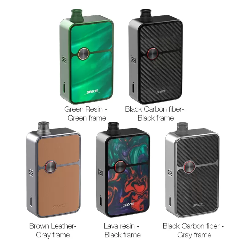 VapeOnly Space Mod Pod Kit 60W - Black Carbon fiber - Gray frame