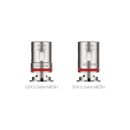 Vaporesso GTX Coil for Target PM80 (SE) / Target PM30 / GTX One / Gen Nano / Xiron / Luxe PM40 / SWAG PX80 / GTX Go 80 / GTX Go 40 / Luxe 80 S / Luxe 80 / Target 80 / GEN Air 40 / GEN PT60 / PT80 S / LUXE XR (Max) / GEN 160 Kit / LUXE X PRO 5pcs/pack - GTX2-0.6ohm