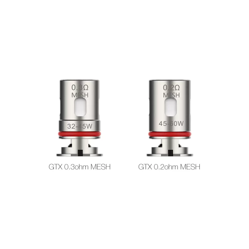 Vaporesso GTX Coil for Target PM80 (SE) / Target PM30 / GTX One / Gen Nano / Xiron / Luxe PM40 / SWAG PX80 / GTX Go 80 / GTX Go 40 / Luxe 80 S / Luxe 80 / Target 80 / GEN Air 40 / GEN PT60 / PT80 S / LUXE XR (Max) / GEN 160 Kit / LUXE X PRO 5pcs/pack - GTX2-0.6ohm