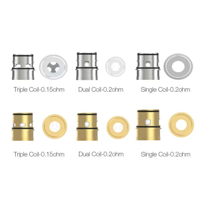 Vapefly Kriemhild Replacement Coil 3pcs-pack - Gold Triple 0.15ohm