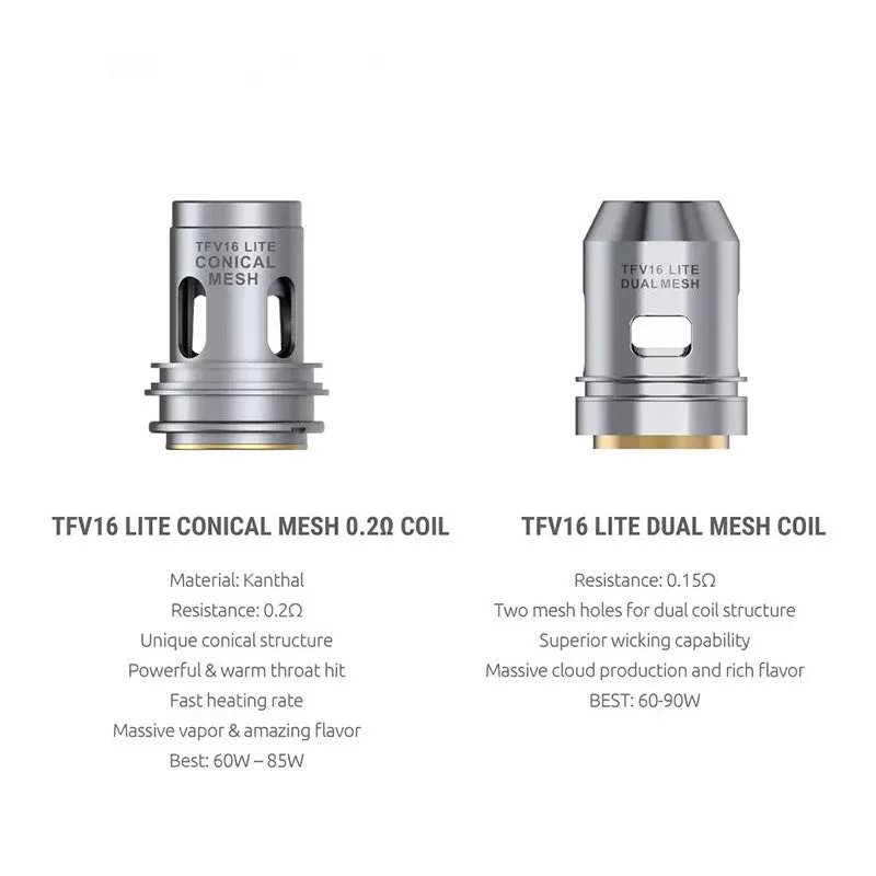 Smok TFV16 Lite Replacement Coil 3pcs-pack - 0.2ohm Conical Mesh Coil / Standard Edition