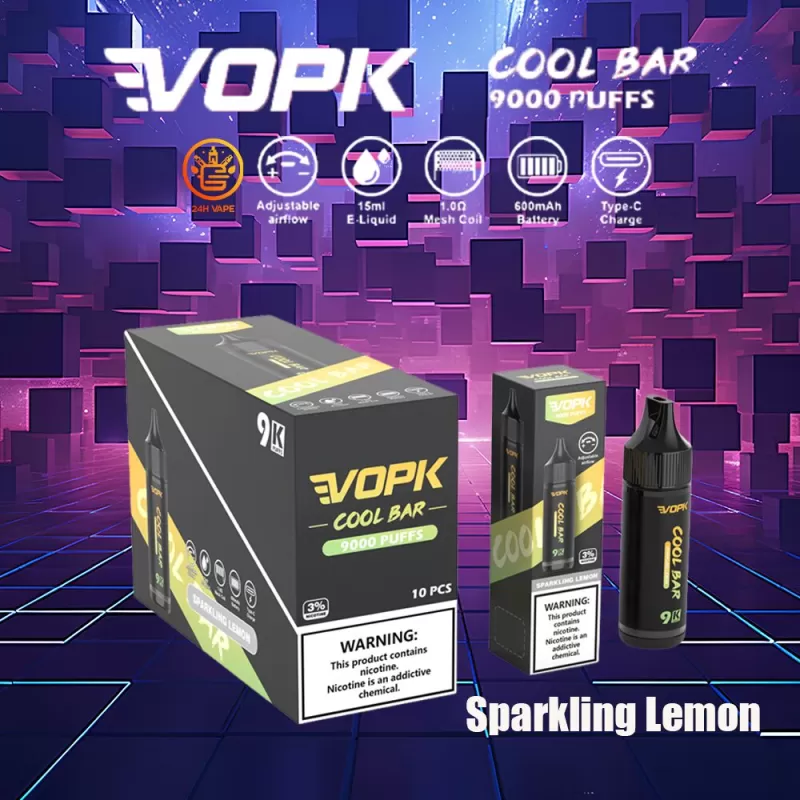 VOPK Cool Bar 9000 9k Puffs 0% 2% 3% 5% Nicotine Latest Original Disposable Vape Pen - Image 2