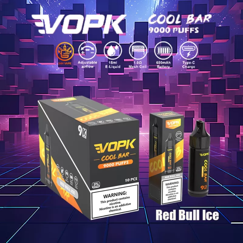 VOPK Cool Bar 9000 9k Puffs 0% 2% 3% 5% Nicotine Latest Original Disposable Vape Pen - Image 3