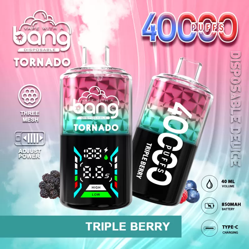 Bang Tornado 40000 40K Puffs Large Smoke LED Display Disposable Vape - Image 3
