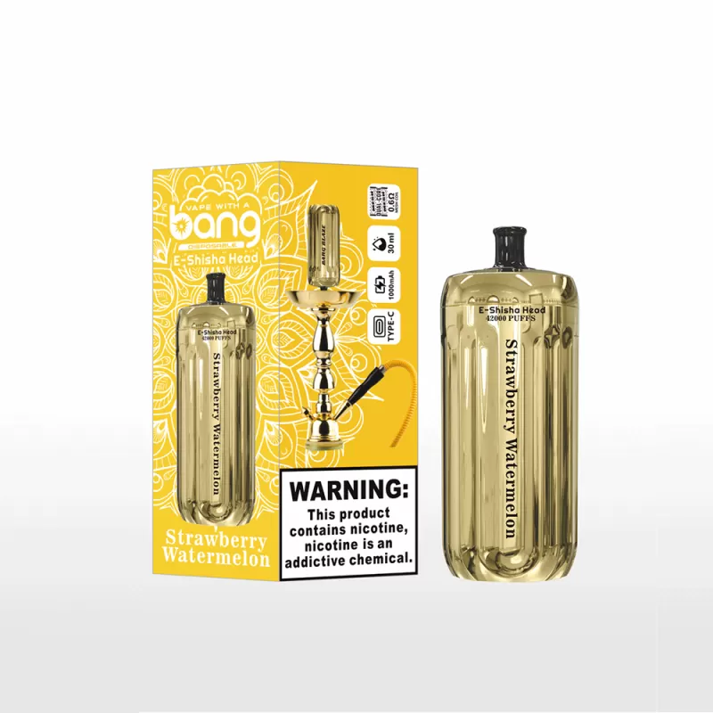 Bang E-Shisha Head 42000 42K Puffs Gold LED Display Disposable Vape - Image 3