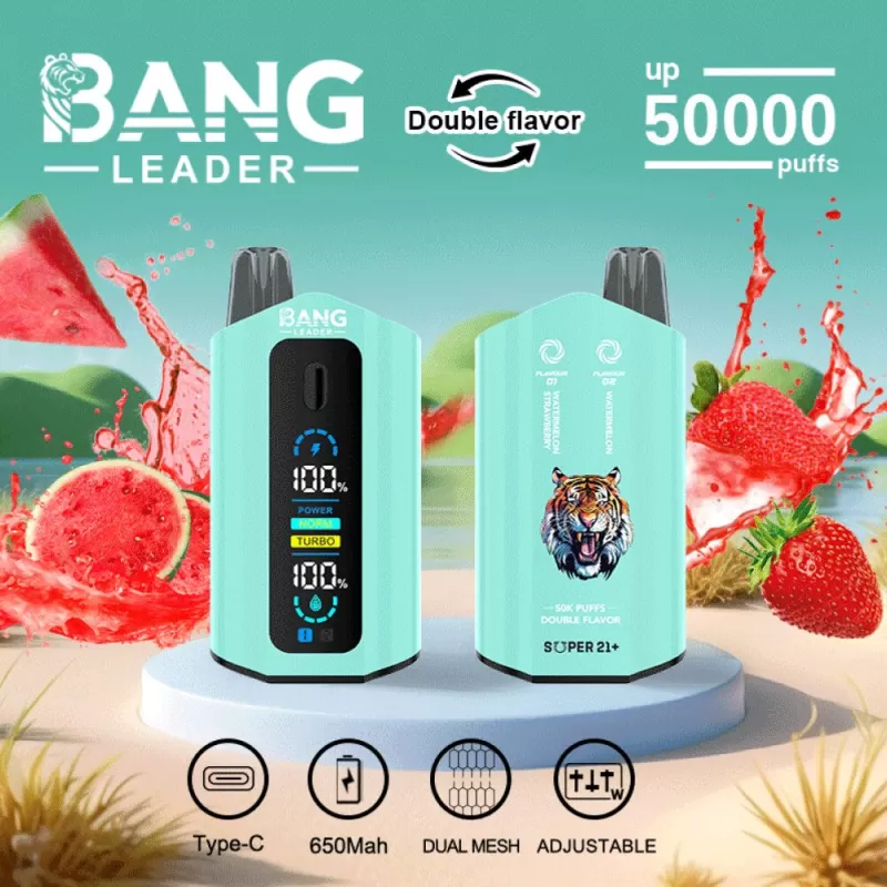 Bang Leader 50000 50K Puffs 2% 3% 5% Nicotine Double Taste LCD Display Disposable Vape - Image 2