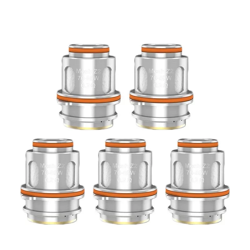 Geekvape Z Series Coil for Z (Zeus) Tank,Obelisk Tank,Obelisk 120FC kit,Obelisk 200 kit,Z Sub Ohm 2021 Tank,Z Sub Ohm SE Tank (5pcs/pack) - Z2 0.2ohm