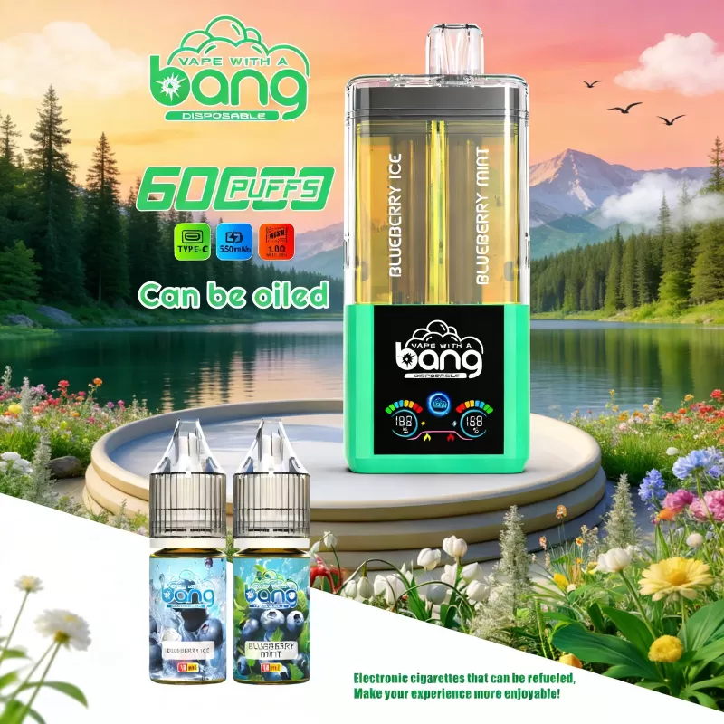 Bang 60K 60000 Puffs Dual Flavors Rechargeable Original Refillable Oil Vape - Image 2