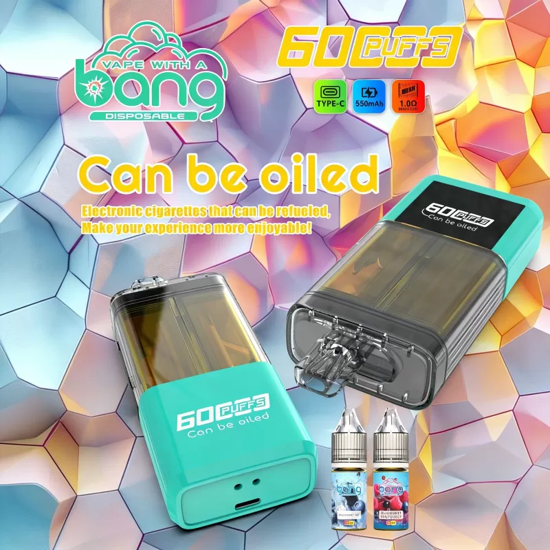 Bang 60K 60000 Puffs Dual Flavors Rechargeable Original Refillable Oil Vape - Image 3