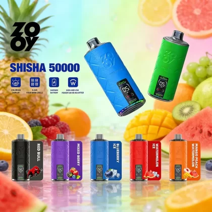 ZOOY Shisha 50000 50K Puffs LED Display& LGB Light Disposable DTL Vape Pen