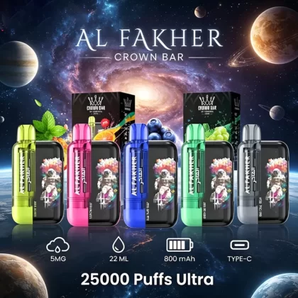 AL Fakher Crown Bar Ultra 25K Display Disposable Vape