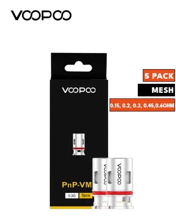 Voopoo PNP Coils - VM1 - 0.3 Ohm Mesh - Five Pack